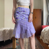 Rinoa Floral Mesh Midi Skirt